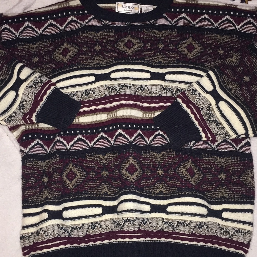 Patterned acrylic sweater